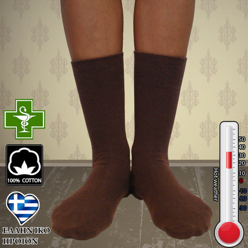 Κάλτσες Dimi Socks Medical Χωρίς Λάστιχο ΚΑΦΕ (95% βαμβάκι)
