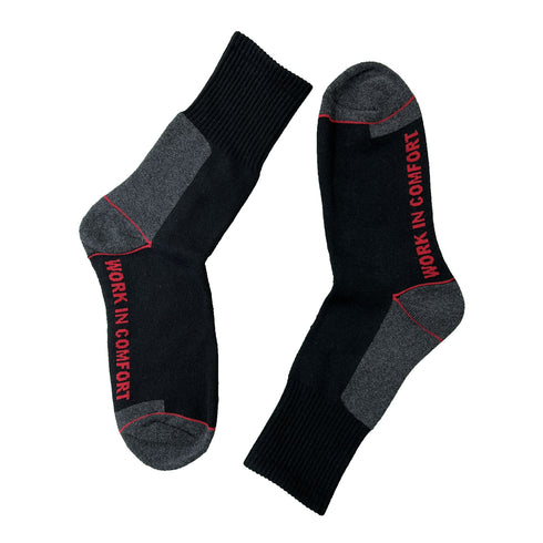 Κάλτσες Εργασίας Ενισχυμένες Dimi Socks ΜΑΥΡΕΣ Βαμβακερές