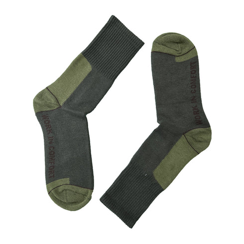 Κάλτσες Εργασίας Ενισχυμένες Dimi Socks ΧΑΚΙ Βαμβακερές