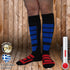 Κάλτσες Dimi Socks Ski-Snowboard Λεπτές θερμικές merino wool ΜΠΛΕ ΚΟΚΚΙΝΕΣ