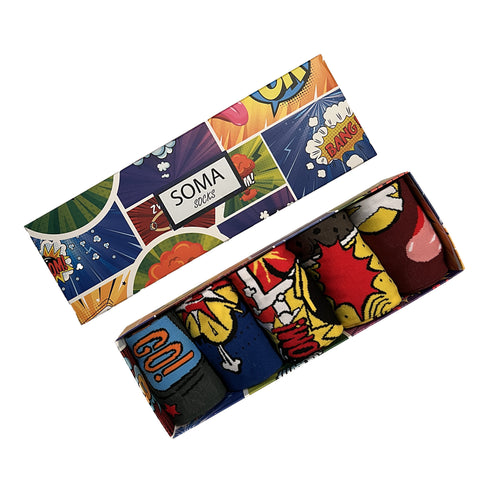 Κάλτσες Comic Λεπτές 4+1 ΔΩΡΟ (code 9002)