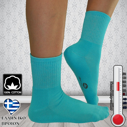 Κάλτσες Dimi Socks Αθλητικές Καθημερινές ΤΙΡΚΟΥΑΖ (95% βαμβάκι)