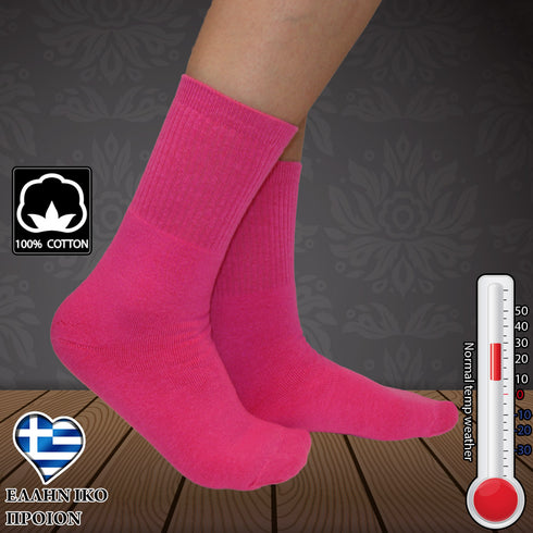 Κάλτσες Dimi socks Αθλητικές (basket,volley,tennis) classic ΦΟΥΞΙΑ