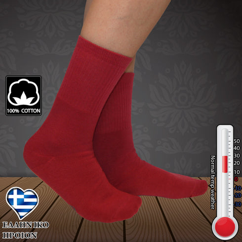 Κάλτσες Dimi socks Αθλητικές (basket,volley,tennis) classic ΜΠΟΡΝΤΟ