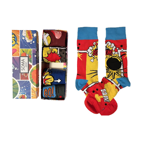 Κάλτσες Comic Λεπτές 4+1 ΔΩΡΟ (code 9002)