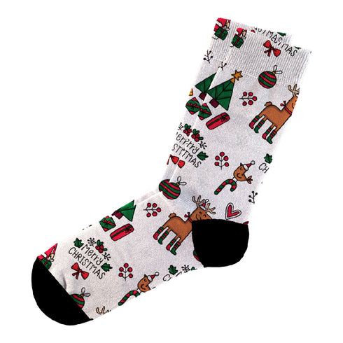 Socks #doyoudaresocks Digital Printed Casual Christmas Spirit (code 60059)