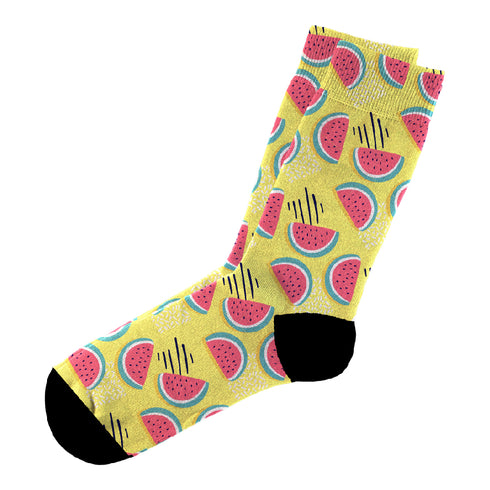 Κάλτσες #doyoudaresocks Digital Printed Casual Summer Yellow Watermelon (code 60094)