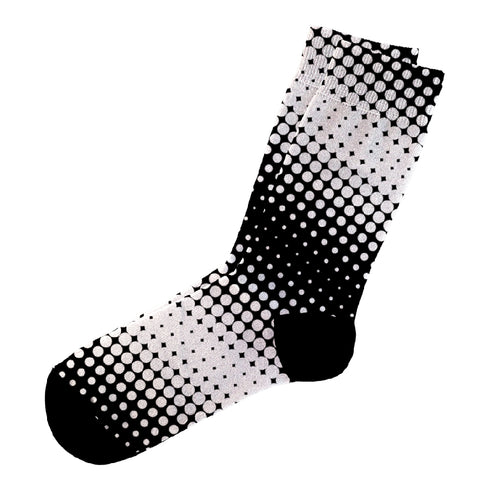 Socken #doyoudaresocks Digital bedruckte lässige schwarze und weiße Punkte (Code 60102)