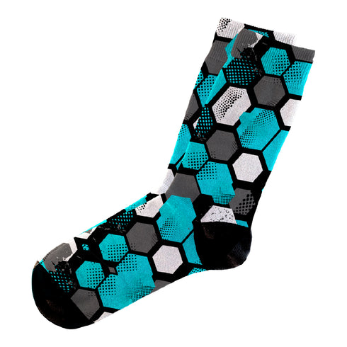 Κάλτσες #doyoudaresocks Digital Printed Casual Blue Polygon (code 60140)
