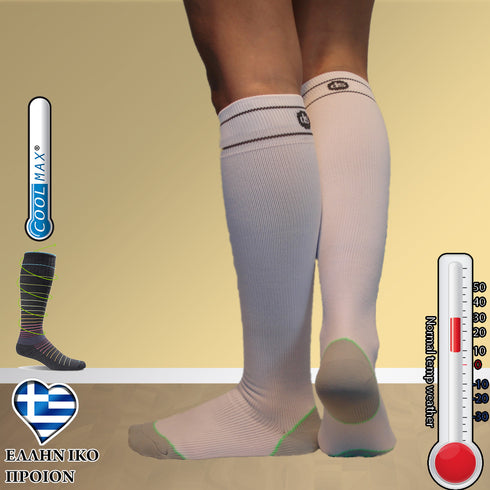 Κάλτσες Dimi Socks διαβαθμισμένης συμπίεσης comfort® 1.0 ΛΕΥΚΕΣ