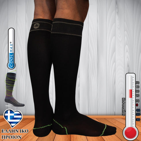 Κάλτσες Dimi Socks διαβαθμισμένης συμπίεσης Super Slim® 1.0 ΜΑΥΡΕΣ