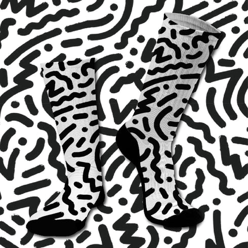 Κάλτσες #doyoudaresocks Digital Printed SuperSport Drawing Zebra (code 70013)