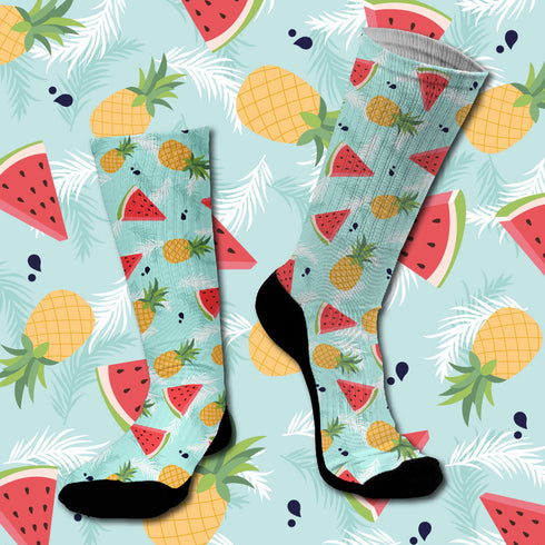 Κάλτσες #doyoudaresocks Digital Printed SuperSport Watermelon & Pineapple (code 70020)