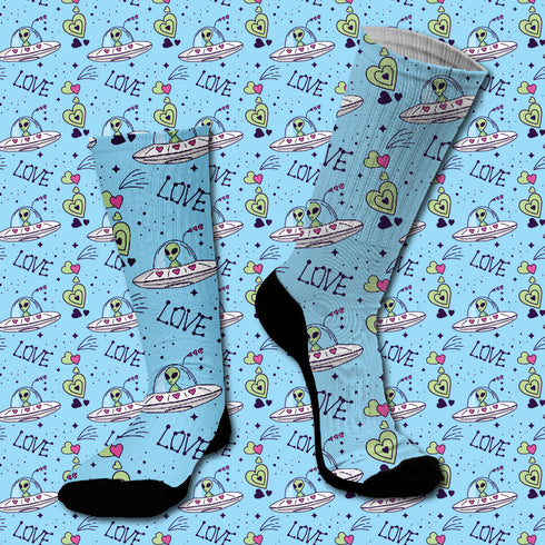 Κάλτσες #doyoudaresocks Digital Printed SuperSport Aliens Of Love (code 70092)