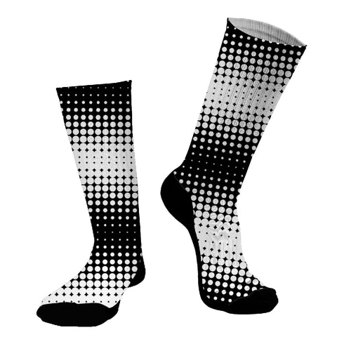 Κάλτσες #doyoudaresocks Digital Printed SuperSport Black & White Dots (code 70108)