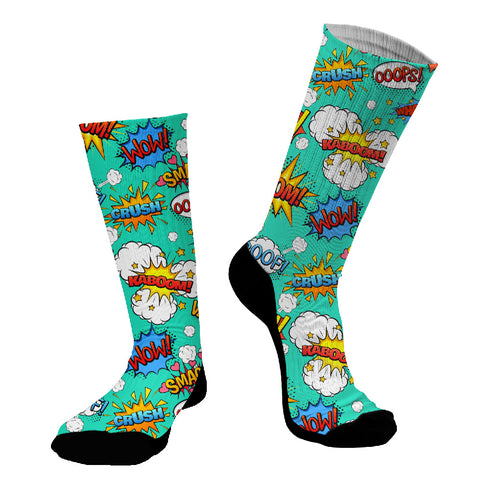 Κάλτσες #doyoudaresocks Digital Printed SuperSport Comic (code 70118)