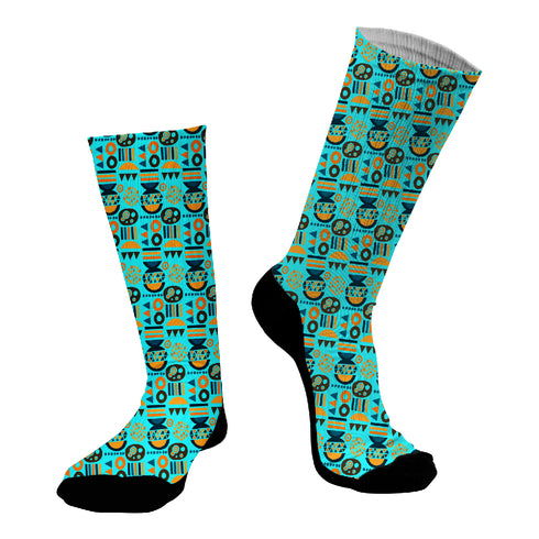 Κάλτσες #doyoudaresocks Digital Printed SuperSport African Drawing (code 70125)