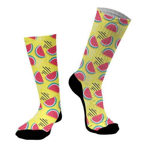 Κάλτσες #doyoudaresocks Digital Printed SuperSport Yellow Watermelon (code 70131)