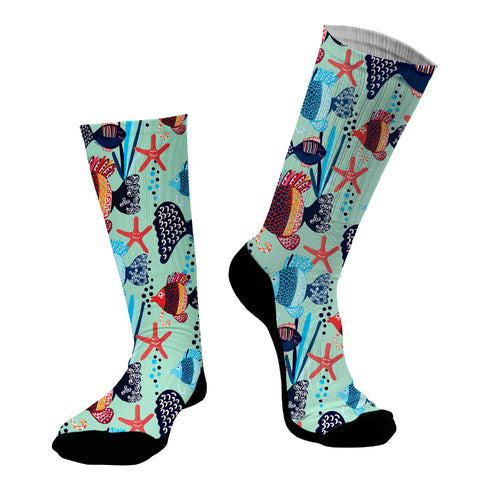 Κάλτσες #doyoudaresocks Digital Printed SuperSport Ocean Fish (code 70140)