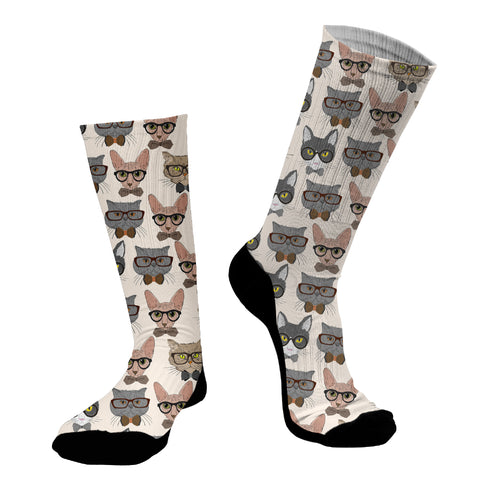 Κάλτσες #doyoudaresocks Digital Printed SuperSport Hipster Cats (code 70144)
