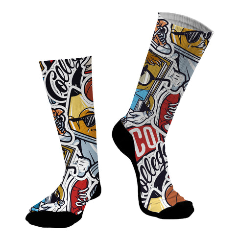 Socken #doyoudaresocks Digital gedruckte SuperSport-Aufkleber (Code 70154)
