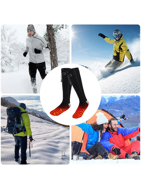 Κάλτσες Unisex High Quality Ηλεκτρικές Θερμαινόμενες Μαύρες (code 11008)