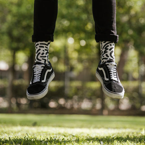 Κάλτσες #doyoudaresocks Digital Printed SuperSport Drawing Zebra (code 70013)