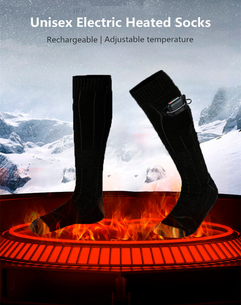 Κάλτσες Unisex High Quality Ηλεκτρικές Θερμαινόμενες Μαύρες (code 11008)