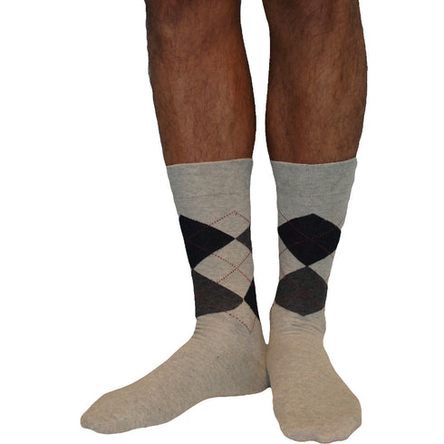 Κάλτσες Dimi Socks Ανδρικές 100% Βαμβακερές καρό ΓΚΡΙ