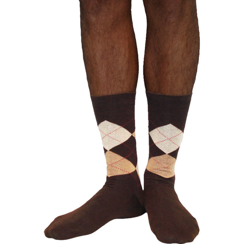 Κάλτσες Dimi Socks Ανδρικές 95% Βαμβακερές καρό ΚΑΦΕ