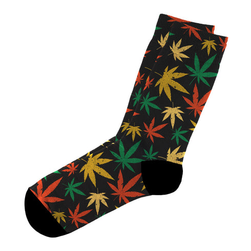 Κάλτσες #doyoudaresocks Digital Printed Casual Cannabis Leafs (code 60008)