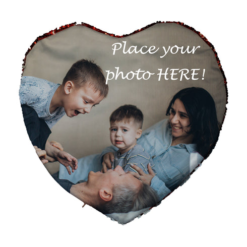 Η Δική Σας Φωτογραφία Εκτυπωμένη Σε Μαξιλάρι Καρδιά 39x44