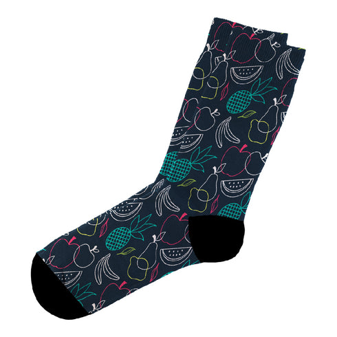 Κάλτσες #doyoudaresocks Digital Printed Casual Neon Fruits (code 60016)