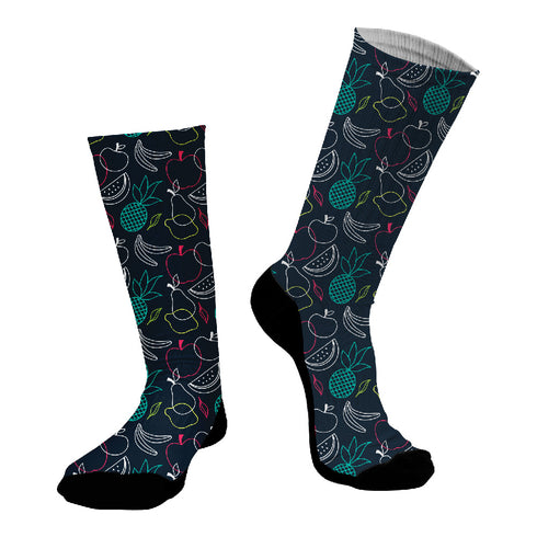 Κάλτσες #doyoudaresocks Digital Printed SuperSport Neon Fruits (code 70024)
