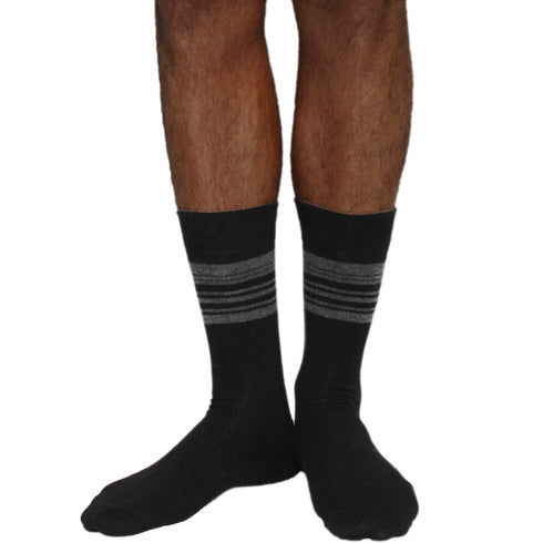Κάλτσα Dimi Socks Ανδρική Ρίγες Βαμβακερή 95% ΜΑΥΡΕΣ