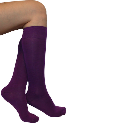 PURPLE Knee Length Dimi Socks (95% Cotton)
