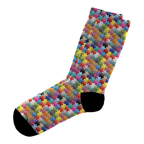 Κάλτσες #doyoudaresocks Digital Printed Casual Puzzle (code 60022)