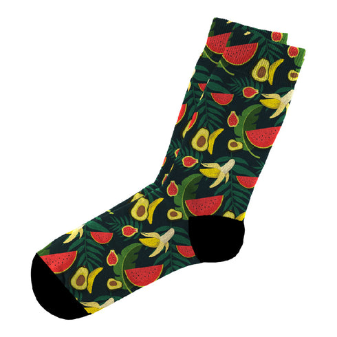 Socken #doyoudaresocks Lässige tropische Früchte mit Digitaldruck (Code 60029)
