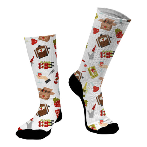Κάλτσες #doyoudaresocks Digital Printed SuperSport Wine Lovers (code 70041)